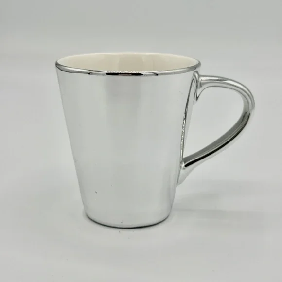 Starbucks | 2013 Silver & Red Mini Holiday Mug Plate Demi Espresso Set - Picture 3 of 11